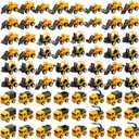 Libima 72 Pcs Construction Toys for Construction Party Favors, Fire Fighting Vehicles Tractor Military Truck Toys Small Sand Trucks Excavator Toy for Birthday Gift, 16 Styles(Engineering Vehicles)