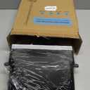 Broom and Dustpan Set (53" L) Adjustable Length Stainless Steel Broomstick Standing Dustpan and Broom for Office Home Kitchen Lobby Floor (Orange and Black)