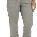 Lee Women's Relaxed Fit Austyn Knit Waist Cargo Capri Pant M