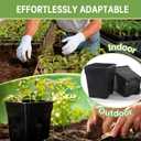 36 Pack 5.5 Inch Square Nursery Pots, Plastic Flower Pots with Drainage, Plant Pots for Plants, Reusable Planting Pots Planter for Seedlings, Transplanting & Indoor Use