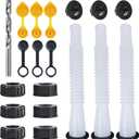 Gas Can Spout Replacement Kit, Gas Can Nozzle Replacement (3 Kit-White) All gaskets are installed and ready to use upon receipt. For 1/2/5/10 gallon gas can. Easy and convenient to use