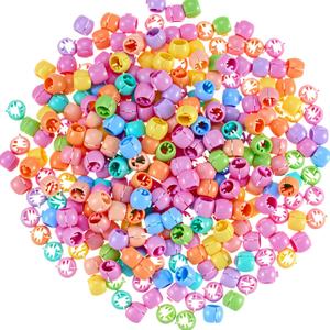 WILLBOND 300 Pieces Mini Hair Claw Clips for Braids for Girls, Mini Hair Beads Rainbow Tiny Plastic Jaw Clips for Women (Macaron Color)