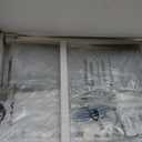 Record Player Stand, 3-Tier Vinyl Record Storage, Turntable Stand with Now Playing Holder, Vinyl Display for Living Room, Grey & White