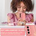 MOWIME for Samsung Galaxy S25 Plus Case, Back Cute Plating Love Letter Pattern with Anti-Fall Lens Cameras Protection Soft TPU Shockproof Phone Cases for Women Girls-Pink