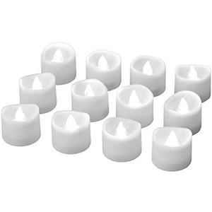 LED Tea Lights Flameless Candle with Timer, 6 Hours on and 18 Hours Off, 1.4 x 1.3 Inch, Cool White, [18 Pack]