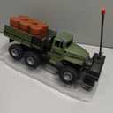 JPJCOOY RC Military Truck 6x6 Road Remote Control Car 1/16 Scale Remote Control Truck 4WD All Terrain Rock Army Transport Vehicle Toy Vehicle for Kids Children Boy Gift