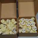 merrynights Flameless Candles, 100 Pack LED Tea Lights Candles Battery Operated, Last 200+ Hrs Flickering Tea Lights, Flameless Tealight Candles for Halloween Diwali Fall Christmas Wedding (Warm White- Ivory Shell)
