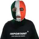 Crazy Irish Flag Tricolor Balaclava Crochet Hat Music Festival Halloween Mask