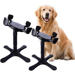 Elevated Adjustable Dog Bowl Feeding Stand, 3 Heights and Tiled Ajudst, Compatible with Moost Feeding Bowls, Great for Medium Large Dogs(2 Pack)