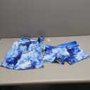 PROALLO Girls Bathing Suits Two Piece Vest Style Swimsuit with Boyshort Tankini Swimwear, Size 5XL, Dream Blue