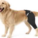 Dog Rear Leg Sleeve to Stop Licking, Upgraded Hind Leg Cover to Stop Slipping, for TPLO Surgery, Skin Conditions, Wounds, Breathable Soft Fabric, Dog Cone Alternative, Right,XS,Light Black