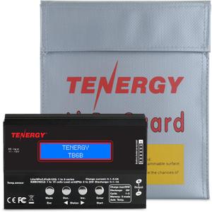 Tenergy 1S-6S Digital Battery Pack Charger for Li-Fe/Li-PO/NiCd/NiMH Packs Balance Charger Discharger w/Tamiya/JST/EC3/HiTec/Deans Connectors + Lipo Bag