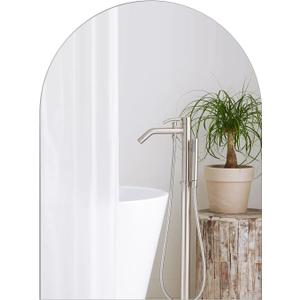 DARENYI 16"x12" Arched Wall Mirror for Bathroom, Frameless Acrylic Vanity Arch Mirror Wall Decor for Bathroom, Living Room, Bedroom, Entryway, Hallways