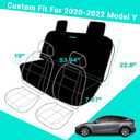 Meginc Dog Seat Covers for Tesla Model Y Back Seat Cover for Kids, Heavy Duty Bench Seat Cover with Headrest for Model Y, Non Slip Waterproof Durable Custom Fit Back Seat Covers for 2020-2025 Model y