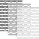 LazBlinds No Drill Cordless Zebra Blinds for Indoor Windows, Dual Layer Light Control Roller Shades for Day and Night, Light Filtering Sheer Shades for Home, 32" W x 72" H, Stone Grey