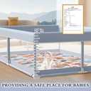 65 x 50 Inch Baby Playpen with Mat, Playpen for Babies and Toddlers, Baby Play Pen Playard for Indoor & Outdoor Active Center Game Fence, Skin-Friendly Fabric and Soft Breathable Mesh, Grey