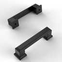 Amerdeco 10 Pack Matte Black Cabinet Pulls 3 Inch(76mm) Hole Center Kitchen Cabinet Handles Cabinet Hardware for Bathroom Drawer Pulls ZH0001