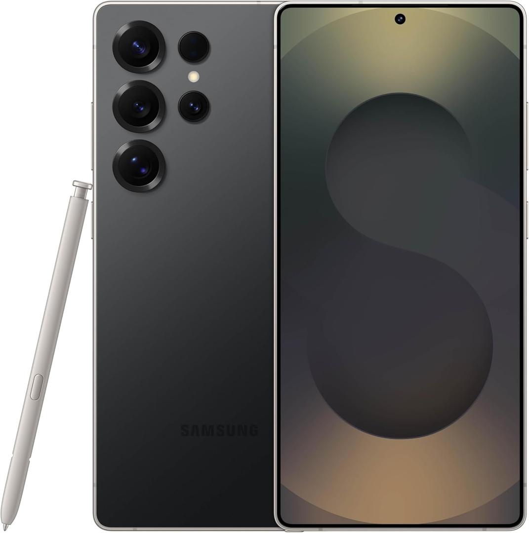 Samsung Galaxy S25 Ultra, 256GB Smartphone, Unlocked Android, AI Night Mode Camera, Snapdragon 8 Elite Fast Processor, 5000mAh Battery, Built-in S Pen, 2025, Titanium Black