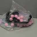 CHAKANLX 48 Pieces Power Popper Refill Balls Soft Foam Balls Approx 1.2 Inch in Diameter, Foam Balls for Popper Air Blaster Toy Guns, Replacement Foam Bullet Ball for Shooting Game Toy Guns (Pink) + 3 Pack Clear Boxes with Lids