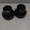 2 Pcs Duct Reducter 6 to 4 Air Ducting Reducer Increaser Air Duct Adapter or Round Metal Pipe Reducer for Bathroom Kitchen Ventilation Systems - Black
