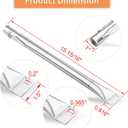 Grill Burner Tube, 4 PC Universal Stainless Steel Pipe Tube BBQ Gas Repair Parts Kits for Brinkmann, Charmglow, Uniflame and Outdoor Gourmet Grill Models, Grill Replacement for CTB3, 15 15/16"