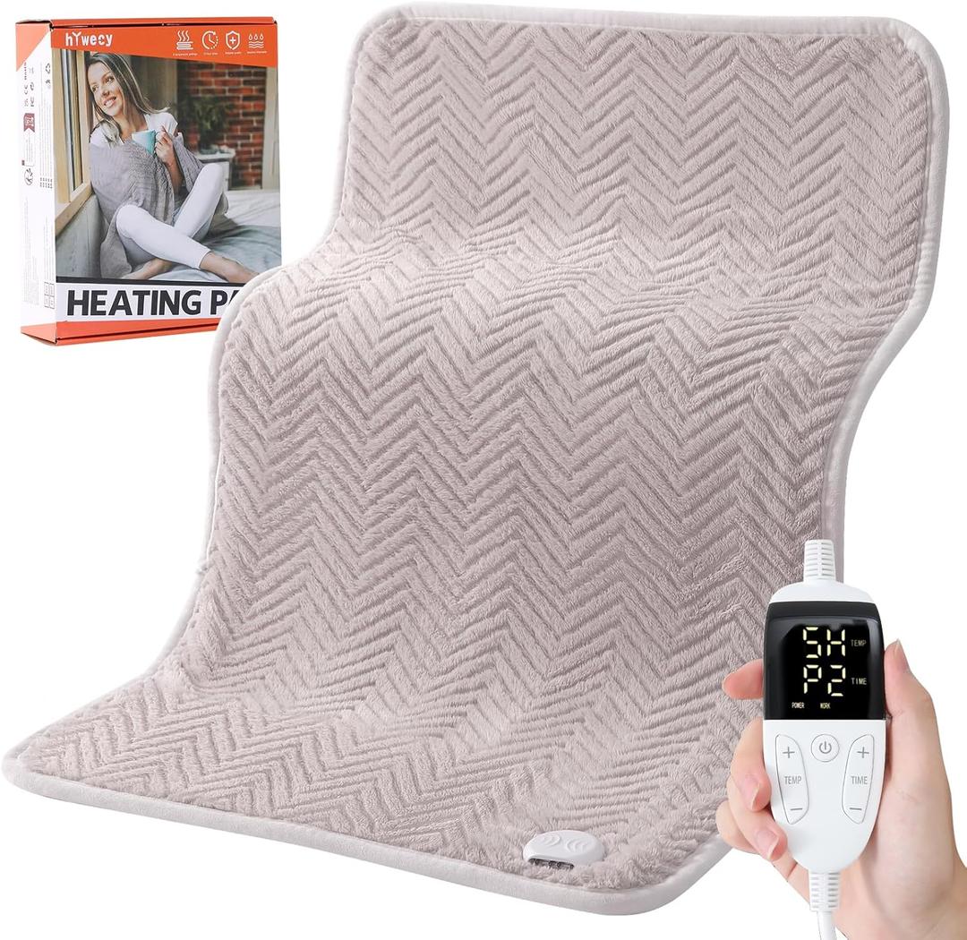 Extra Large Heating Pad for Back, 32"x20" Electric Heating Pad for Neck, Shoulder, Leg,Knee&Menstrual Cramp Pain Relief, 6 Heat Settings & 10 Auto-Off Timers, Machine Washable, Gifts for Lover