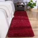 DETUM Red Runner Rug 2x6 for Hallyway Entryway Kitchen Fluffy Area Rugs for Bedroom Soft Kids Room Rugs Furry and Washable Christmas Carpets (Burgundy)