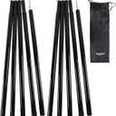 Sutekus Steel Rod Tent Pole Replacement Accessorie 2pc/Set Adjustable Bars (Black)