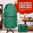 2 Pack Christmas Storage Bag  9 FT Upright Christmas Tree Bag and Christmas Ornament Storage bag  Christmas Tree Stand Cover with Drawstring, Zipper and Adjustable Straps (green, 9ft)