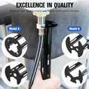 Suteng 2 Pcs Basin Wrench, Multifunctional Sink Wrench Faucet Tool Plumbers Tool, 7 Sizes Four-jaw Hex Spanner Universal Plumbers Tool for Under Basin Sink Tight Spaces Kitchen Bathroom Home