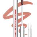 Lip Stain Peel Off Lip Liner Stain with Tweezer, Long Lasting Matte Lip Tint Tattoo, Highly Pigmented Color Lip Makeup, Waterproof Lipstick, Transfer-proof Lipstain for Women, Nude