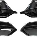 MOTOKU Glossy Black Front Rear Bumper Grill Fog Light Cover Bezel Frame Trim for Honda Civic FK4 FK7 Hatchback 2017-2021 Left Driver and Right Passenger Side without Radar Hole