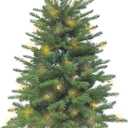 3ft Pre-Lit Mini Fir Christmas Tree,Artificial Pine Xmas Tree,106 PE Branches Tips & 84 PVC Branches Tips & UL Certification LED Lights & Burlap Wrapped Base for Tabletop Desk,Battery Operated