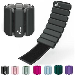 Sportneer Wrist & Ankle Weights for Women Men - 1 Pair (2 lb Each) | Adjustable Weighted Bracelet Silicone Bangles for Yoga, Dance, Pilates, Cardio, Aerobics, Gym, Pool Exercises and Jogging (Polar Night Black, 2 LBS x 2) Sportneer Wrist & Ankle Weights for Women Men - 1 Pair (2 lb Each) | Adjustable Weighted Bracelet Silicone Bangles for Yoga, Dance, Pilates, Cardio, Aerobics, Gym, Pool Exercises and Jogging (Polar Night Black, 2 LBS x 2)