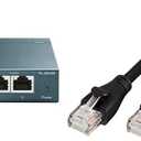 TP-Link 5 Port Gigabit Ethernet Switch and Amazon Basics Cat6 Ethernet Patch Cable Bundle
