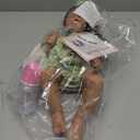 18 Inch Black Reborn Baby Doll, Washable Full Vinyl Sleeping Girl