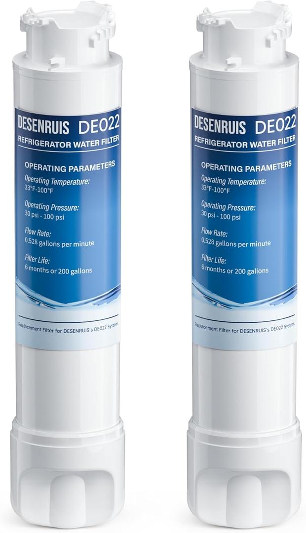 EPTWFUO1 Filter Replacement Compatible with Frigidaire EPTWFU01, EWF02, Pure Source Ultra II, Pack of 2, By DESENRUIS