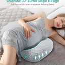 Pregnancy Pillow Cooling for Sleeping, Detachable and Adjustable Double-Sided Support Maternity Pillow Skin-Friendly for Pregnant Women Back, HIPS, Legs(30Slope Design Verified by Expectant Mothers)
