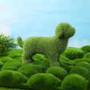 Happyyami Dog Figurine - European Style Flocking Yarn Garden Ornament for Outdoor Decor, Perfect for Pet Lovers and Garden Enthusiasts