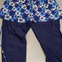 ECUPPER Womens Swim Shorts Capris Swimming Leggings Boardshorts Stretch High Waist Swimsuit Pants for Beach Surf (12-14, Blue Flower)