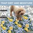 Bright Lemon Tile Indoor Door Mat Stylish 17x29.5in Non-Woven Fabric Floor Doormat with Fresh Yellow Fruit Design, for Porch Insider,Bedroom,Living Room - Fun Decor Rug Gifts