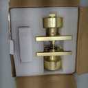 Goldenwarm Exterior Door Knob with Key, Zinc Alloy Brushed Gold Door Knob Exterior, Locking Doorknob with Lock and Key, Bedroom (1 Pack)