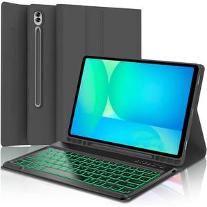 Keyboard Case for Samsung Galaxy Tab 10 FE Plus 13.1inch, S10 FE+ Smart Keyboard Case Magentic Keyboard Cover with S-Pen Holder, Black