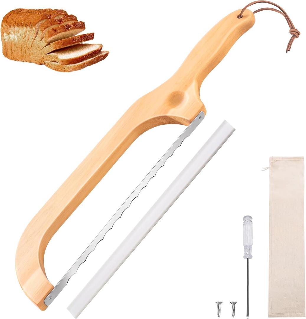 Pranski Bread Knife for Homemade Bread 14.5'' Sourdough Bread Knife, Premium Slicer for Homemade Bread, Baguettes and More Cuts Thin, Ergonomic Handler Premium Sharpness Blade