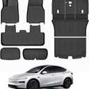 Floor Mat for 2025-2026 New Model Y Juniper 7PCS Full Set Floor Mats with Front Rear Cargo Liner & Second Row Seat Back Mats & Anti-Scratch Rear Bumper Guard Mats Interior Accessories
