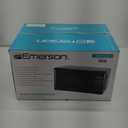 Emerson MW7302B Compact Countertop Microwave Oven with Touch Control, LED Display, 700W, 10 Power Levels, 6 Auto Menus, Glass Turntable and Child Safe Lock, 0.7 Cu., Ft. Black