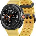 Marine Silicone Sport Band Compatible with Samsung Galaxy Watch 8 Classic 46mm Men Women, Soft Silicone Sport Breathable Band for Galaxy Watch 8 Strap 44mm 40mm