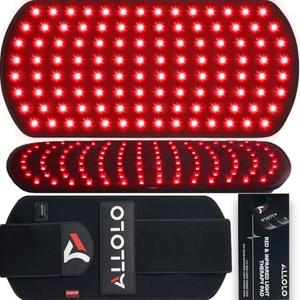 ALLOLO Red Light Therapy for Body, 16.7"*7.9" 660nm & 850nm Infrared Red Light Therapy Belt with Pulse for Back Waist, 3-in-1 LED Bead with Controller Timer, Gift for Women Men