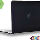 UESWILL Smooth Soft Touch Matte Hard Shell Case Cover Compatible with MacBook 12 inch with Retina Display (Model: A1534) + Microfibre Cleaning Cloth, Black 