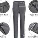 Women's 2 Piece Business Pants Suit Set Slim Fit 3XL